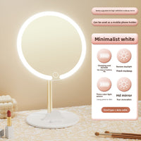 LED Makeup Mirror with Light Portable Desktop Dressing Mirror