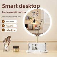 LED Makeup Mirror with Light Portable Desktop Dressing Mirror