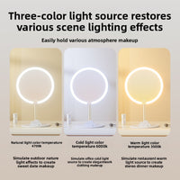 LED Makeup Mirror with Light Portable Desktop Dressing Mirror