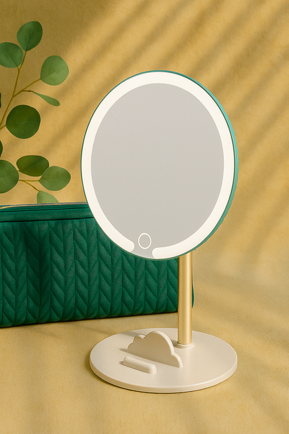 LED Makeup Mirror with Light Portable Desktop Dressing Mirror