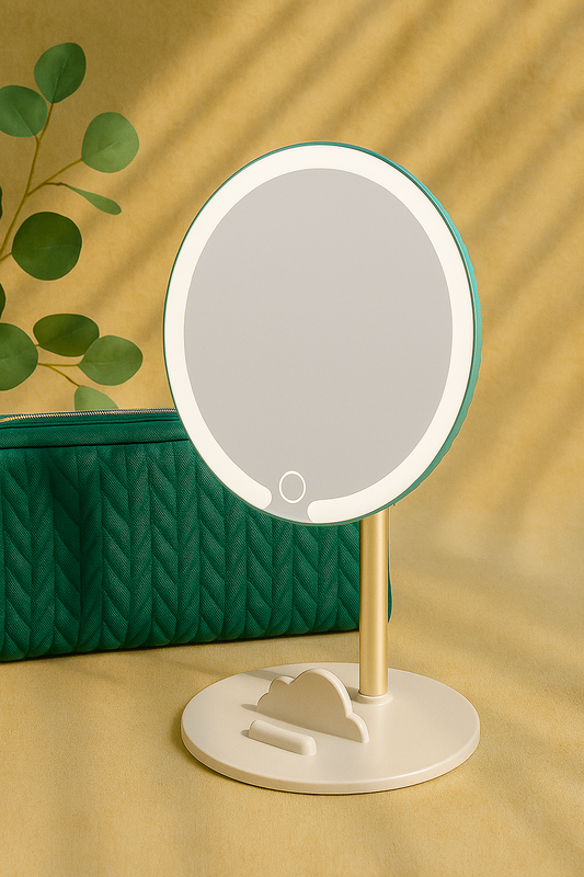 LED Makeup Mirror with Light Portable Desktop Dressing Mirror